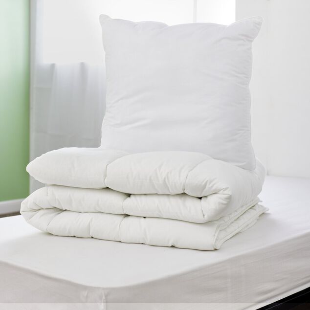 Couette caline polyester blanc 1 place 140x200cm