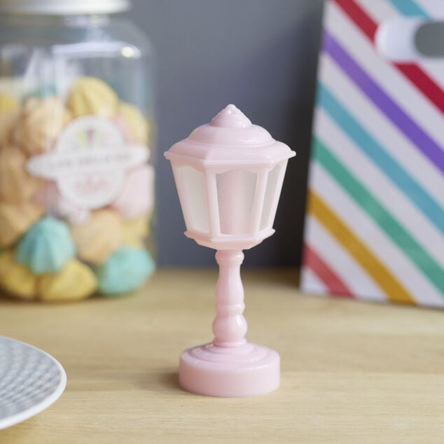 Mini lampe LED de bureau forme lampadaire Ø6xH14cm - 4 coloris