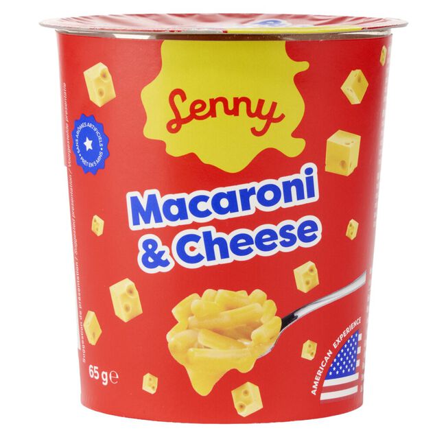 Box p&acirc;tes macaroni et fromage cr&eacute;meux Lenny 65gr