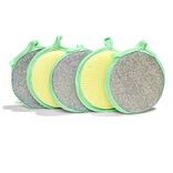 Lot de 5 éponges à vaisselle double-face récurante et nettoyante