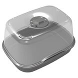 Mini serre de culture plastique gris 38x28xH20cm