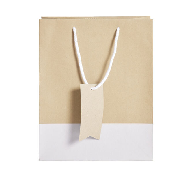 Sac cadeau kraft gris et marron - Taille L