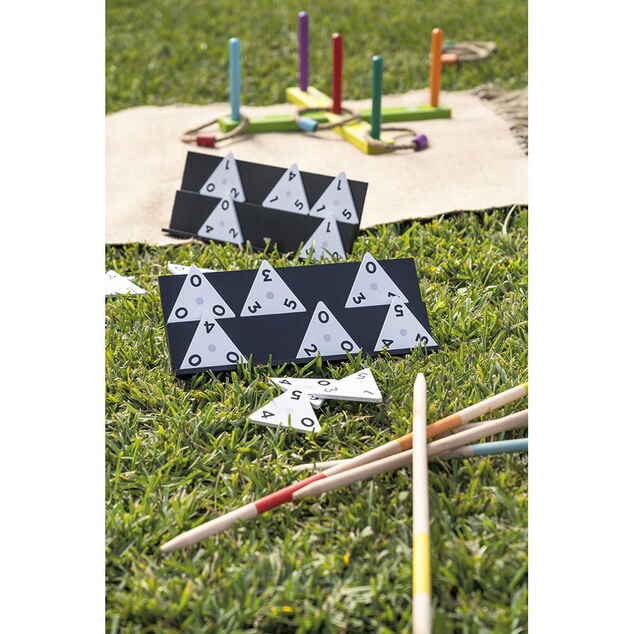 Jeu dominos triangulaires bois XL