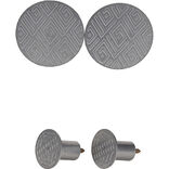 Pat&egrave;re 4 crochets &agrave; fixer ronds m&eacute;tal argent&eacute;