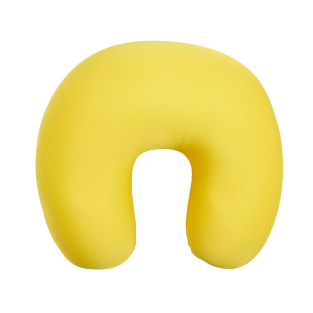 Coussin de voyage microbille jaune