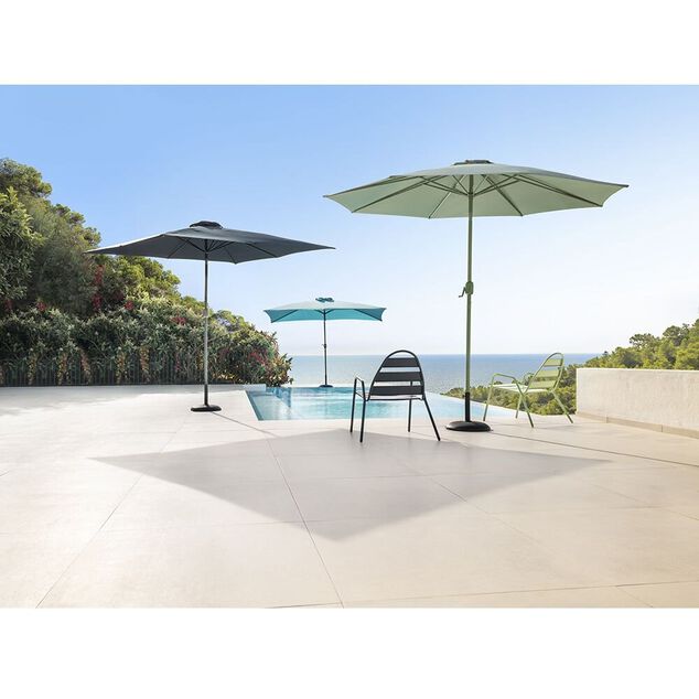 Parasol centr&eacute; rectangle TIAGO taupe