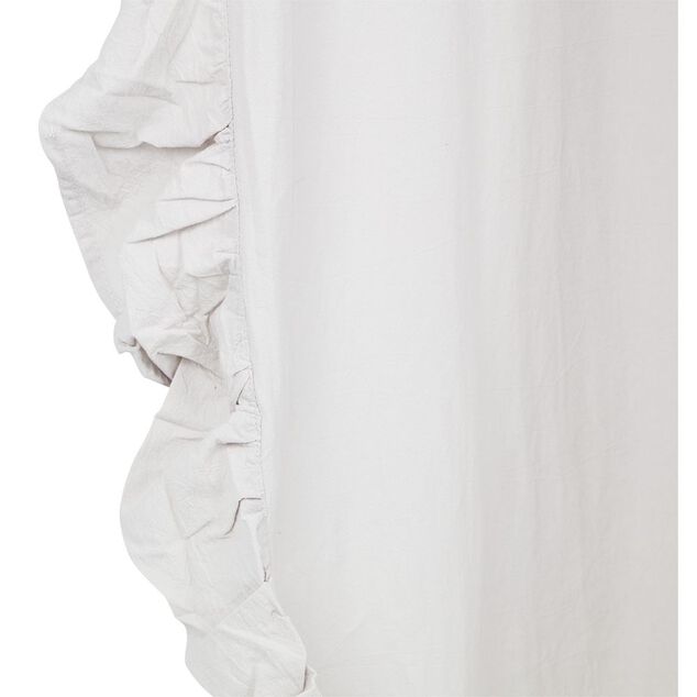 Rideau à volant 140x240cm coton gris