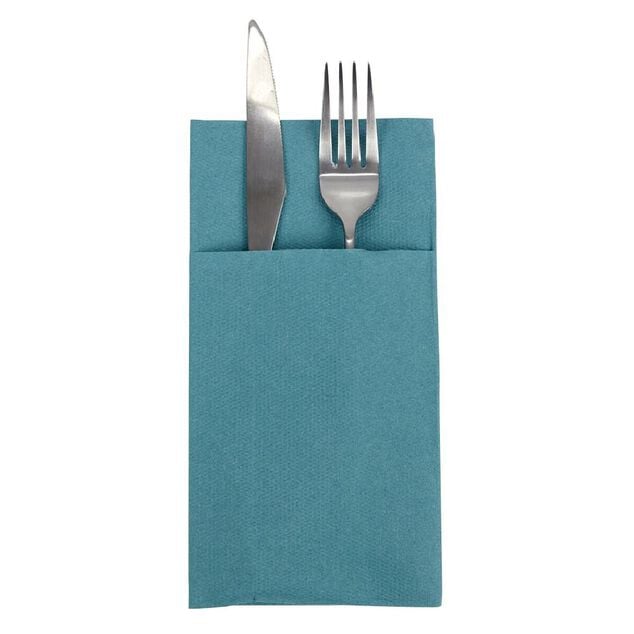 Serviette range couverts 40cm vert émeraude x20