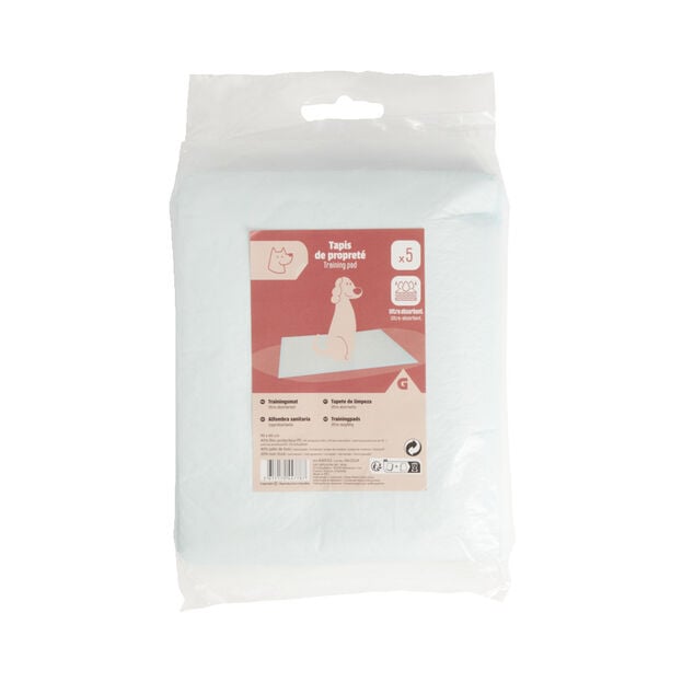 Tapis de propret&eacute; x5 ultra-absorbants chien 60x90cm