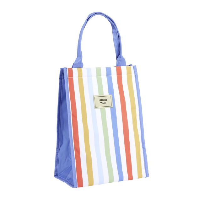 Sac isotherme 13L bayad&egrave;re rayures multicolores 24x15xH33cm