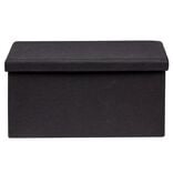 Banc coffre Clara Noir - L76,5 x P38 x H37,5 cm