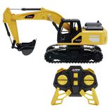 Pelleteuse radiocommandée plastique jaune et noir 32x12xH18cm