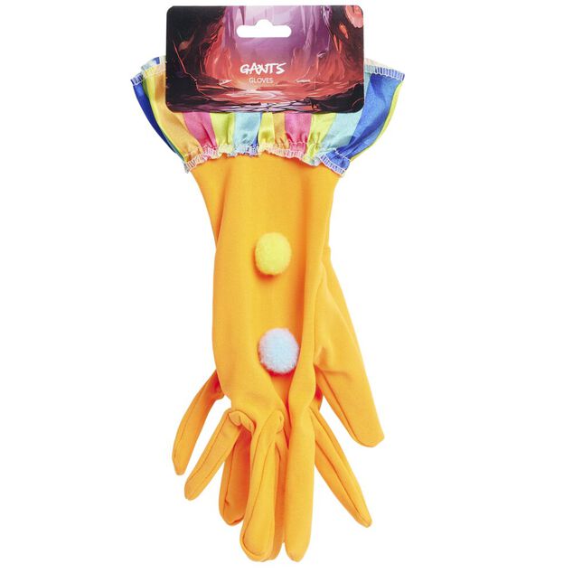 Gants Halloween adulte clown multicolore
