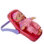 Poupon avec siège auto rose et violet