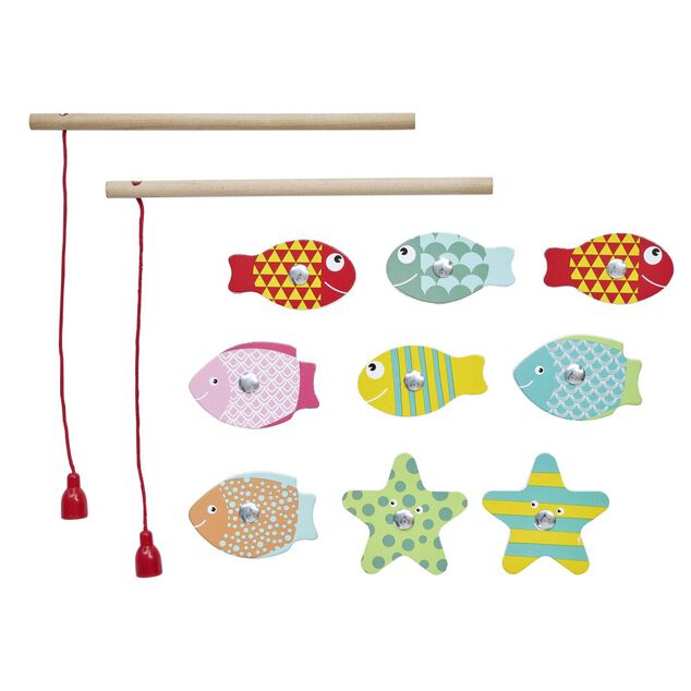 Jeu de pêche magnétique en bois