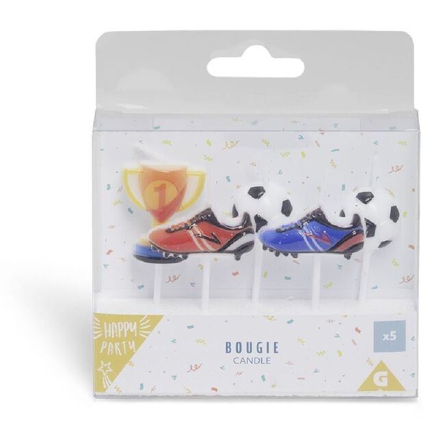 Bougie football pique x5