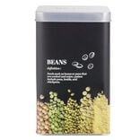 Boîte à légumes secs en métal noir design beans - 10,7x10,7xH.17,5cm