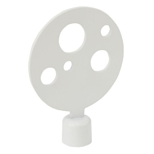 Embout tringle &agrave; rideau &Oslash;16 mm m&eacute;tal forme ronde blanc mat x2