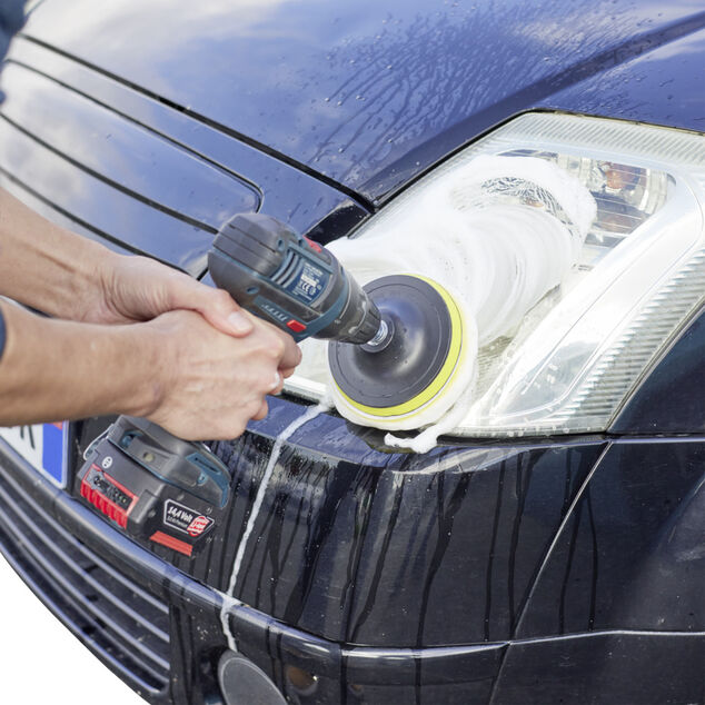 Kit éponge et disque de polissage x5 adaptable visseuse Ø12,5cm