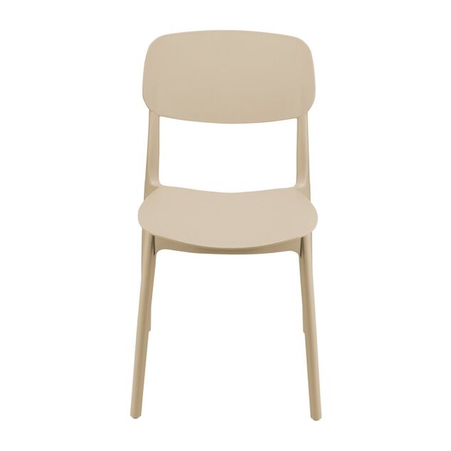 Chaise Ambre polypropyl&egrave;ne beige L46xP39xH77cm