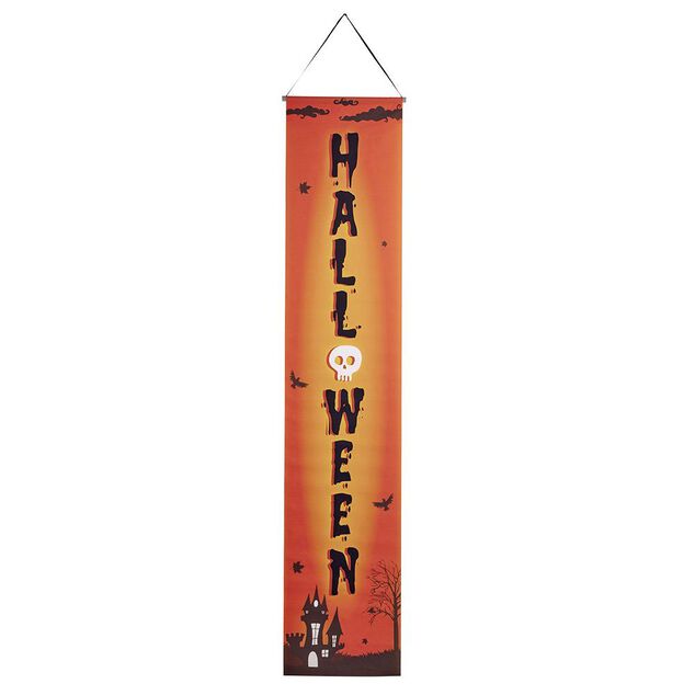 Banni&egrave;re verticale inscription Happy Halloween 40xH200cm x2