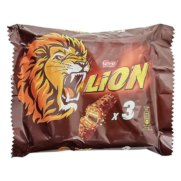 Barre chocolat&eacute;e Lion x3