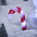Décoration Noël sucre d'orge à planter LED H27cm
