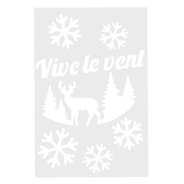 Pochoir inscription Joyeux No&euml;l ou Vive le vent