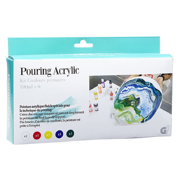 Peinture acrylique 6 couleurs