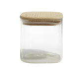 Bocal de conservation 60cl en verre avec couvercle en bois