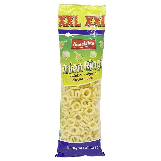 Snack sal&eacute; XXL Rings ma&iuml;s aux oignons 300g