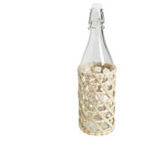 Bouteille limonade 1L verre et raphia Ø8,5xH32cm