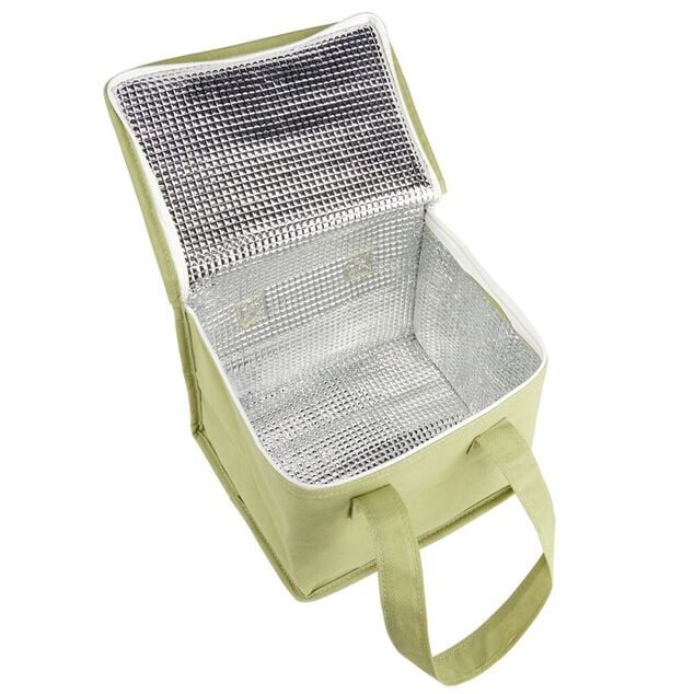 Sac isotherme 5L aluminium et polyester vert 21x16xH17cm