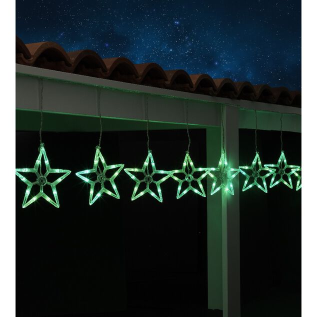 Guirlande &eacute;lectrique 10 &eacute;toiles multicolores fixes L. 2,7 m