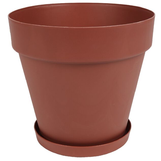 Soucoupe plastique pour pot rond 10 L rouge