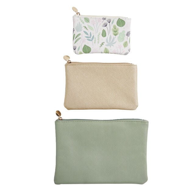Ensemble de 3 pochettes plates assorties - 2 mod&egrave;les