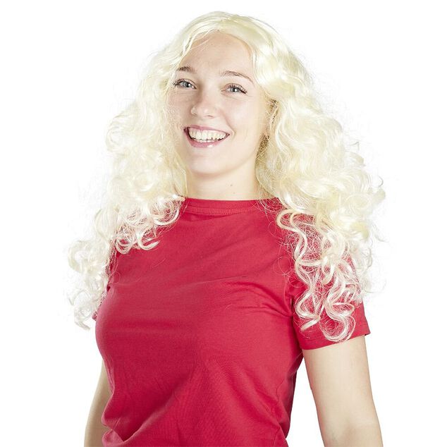 Perruque femme blonde boucl&eacute;e