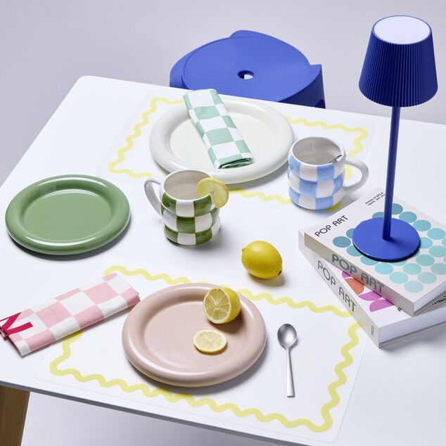 Assiette &agrave; dessert ronde Bubble c&eacute;ramique unie &Oslash;21cm (3 mod&egrave;les)