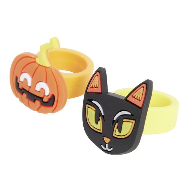 Bague Halloween plastique x2 (2 mod&egrave;les)