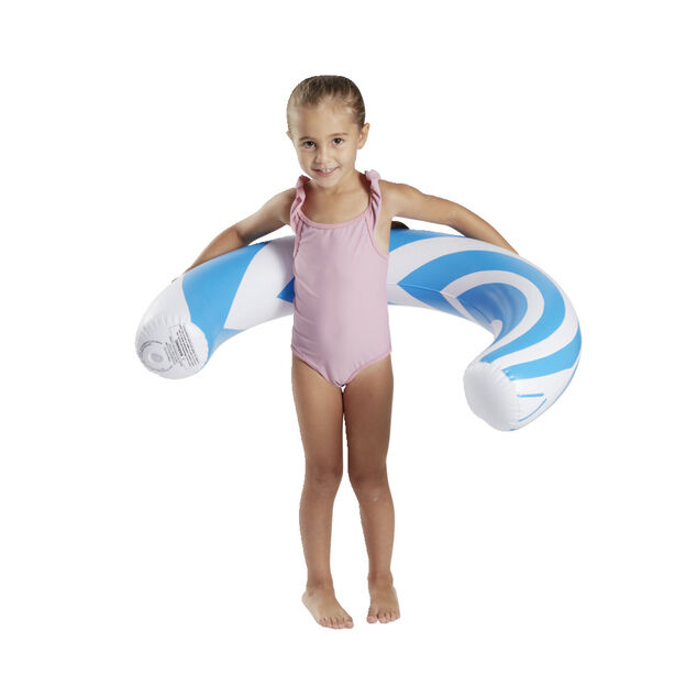 Frite gonflable XL plastique bleu et blanc 58x15xL89cm