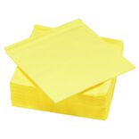 Serviette jetable 2 plis jaune canari x50