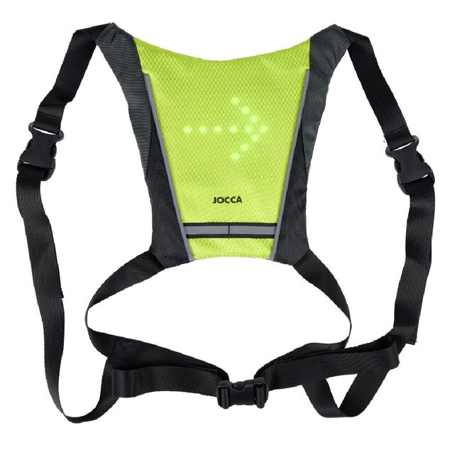 Gilet signal&eacute;tique LED vert et noir
