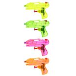 Mini pistolet à eau translucide 11,5x2xH7,5cm (4 pièces)