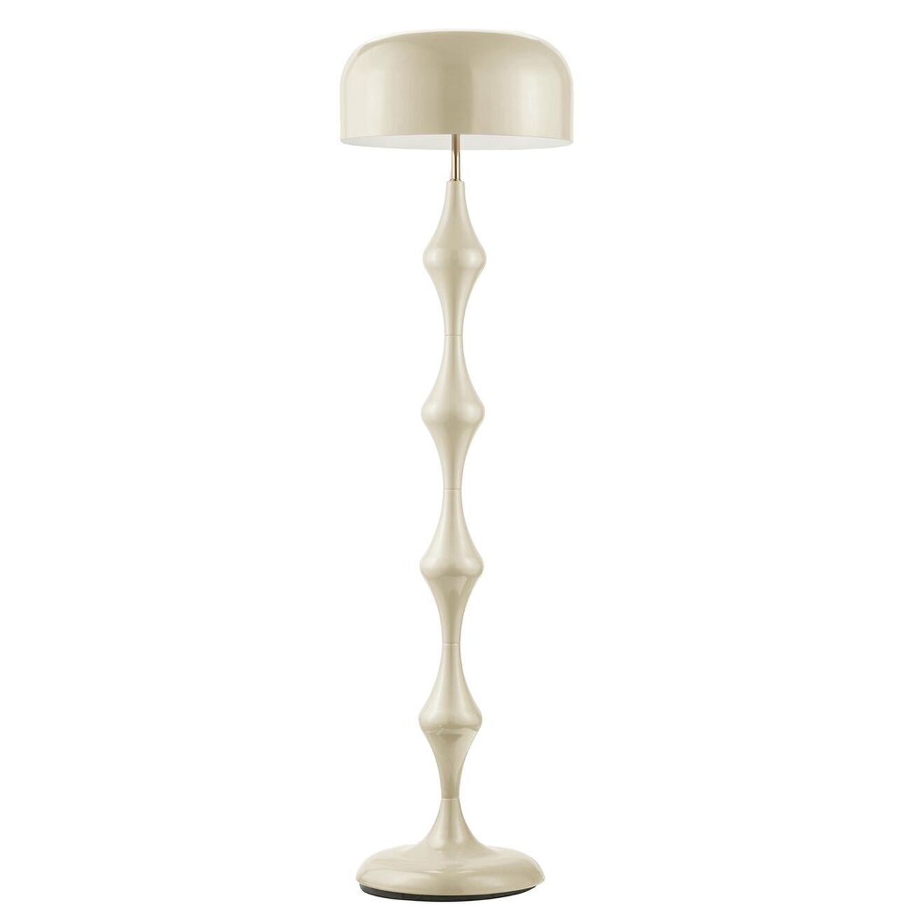 Lampadaire pied ondulé beige Ø45 × H156 cm