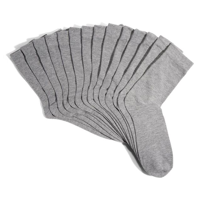 Lot 7 paires chaussettes tige longue coton et polyester - 3 coloris