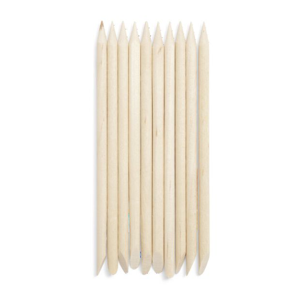 Lot de 10 b&acirc;tonnets repousse-cuticules en bambou