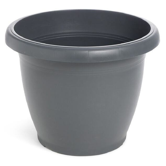 Cache pot rond Villa plastique gris 110L &Oslash;68xH53cm