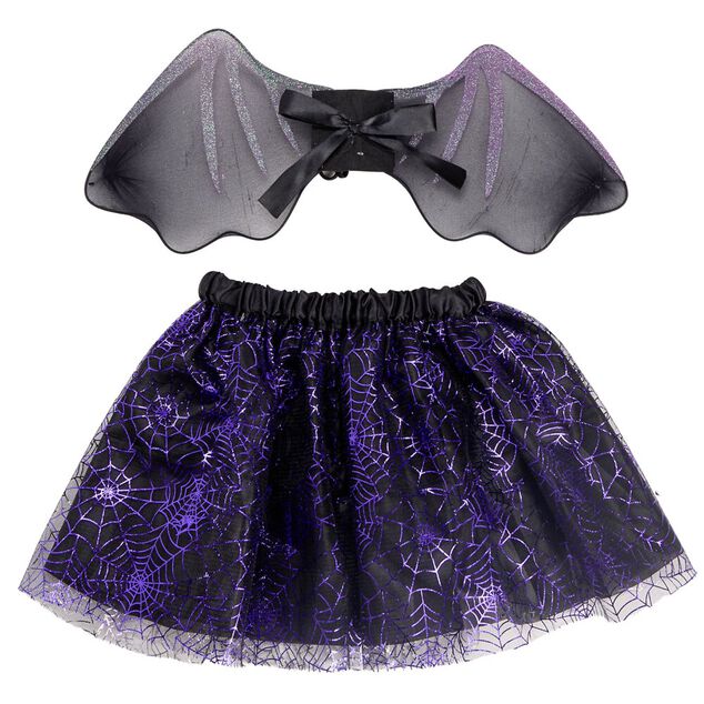 D&eacute;guisement enfant fille chauve-souris 2 pi&egrave;ces noir et violet taille unique