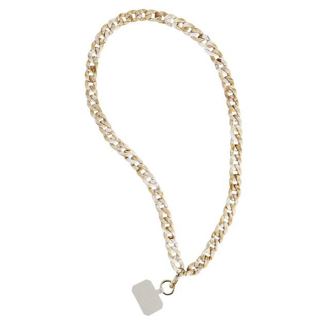 Collier cha&icirc;ne dor&eacute; pour t&eacute;l&eacute;phone 115cm