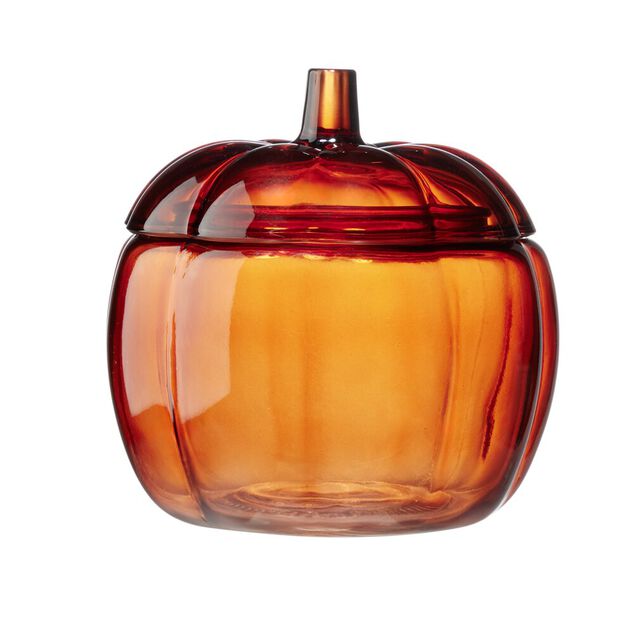 Bonbonni&egrave;re verre forme citrouille &Oslash;18xH18cm (2 mod&egrave;les vert ou orange)